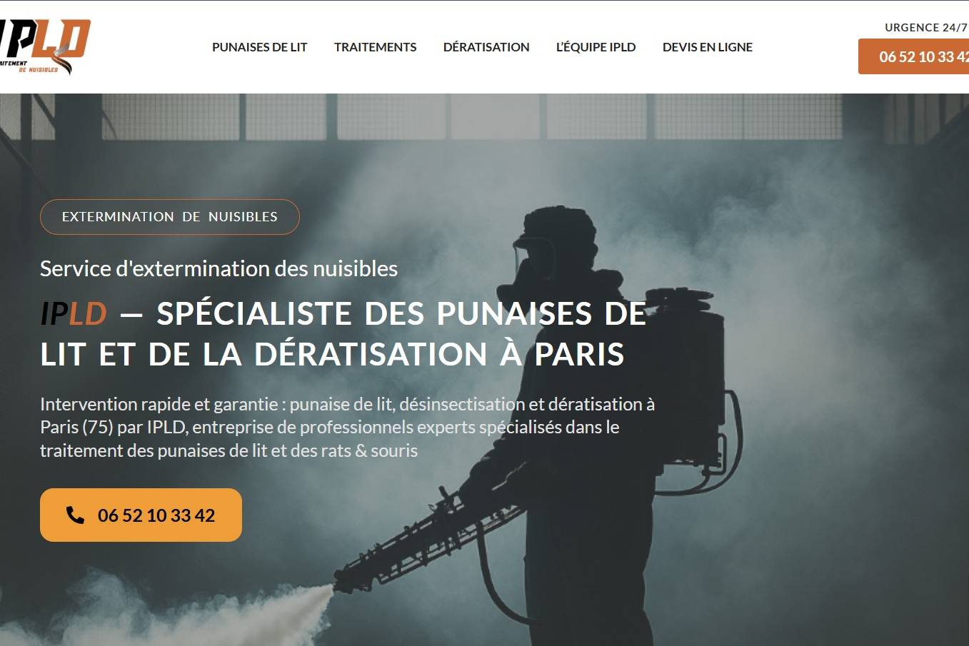 Dératisation et désinsectisation à Paris