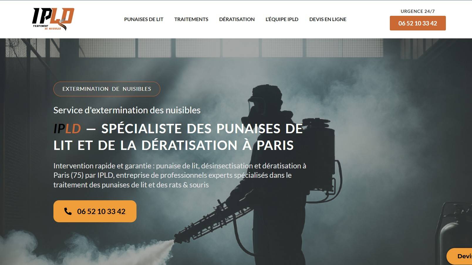 Dératisation et désinsectisation à Paris