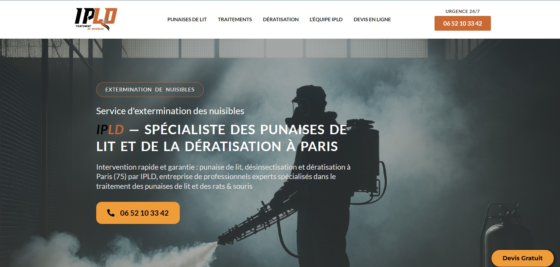 D&eacute;ratisation et d&eacute;sinsectisation &agrave; Paris