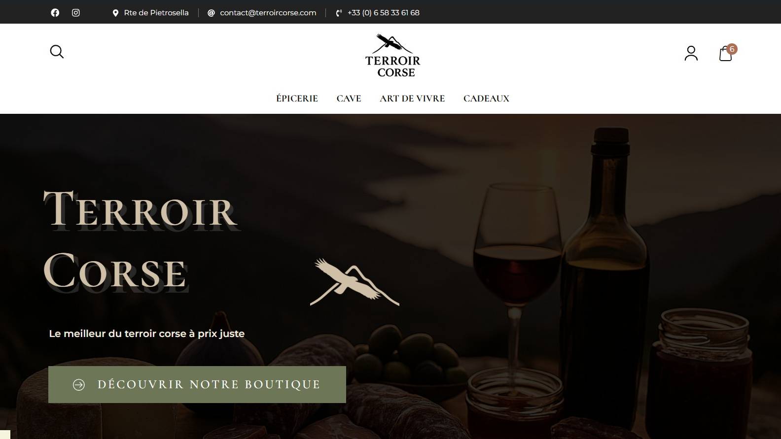Terroir Corse : vente en ligne et livraison de produits artisanaux et traditionnels corses