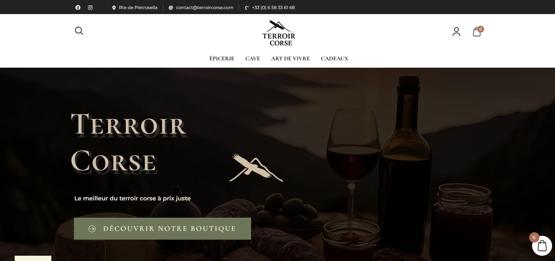 Terroir Corse : vente en ligne et livraison de produits artisanaux et traditionnels corses